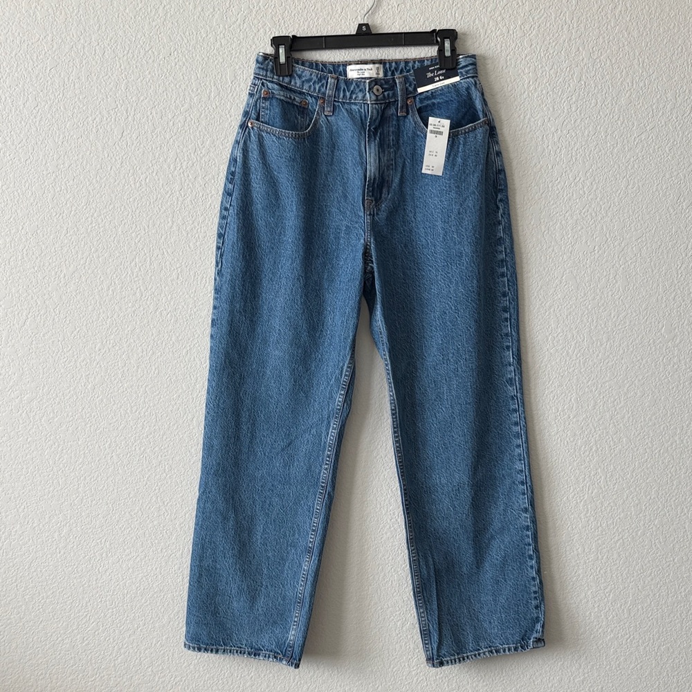 Abercrombie & Fitch Women's The Loose Curve Love Blue Jeans
